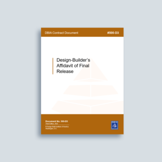 DBIA 500-D3: Design-Builder's Affidavit of Final Release
