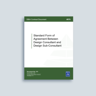 DBIA 575: Standard Form of Agreement Between Design Consultant and Design Sub-Consultant